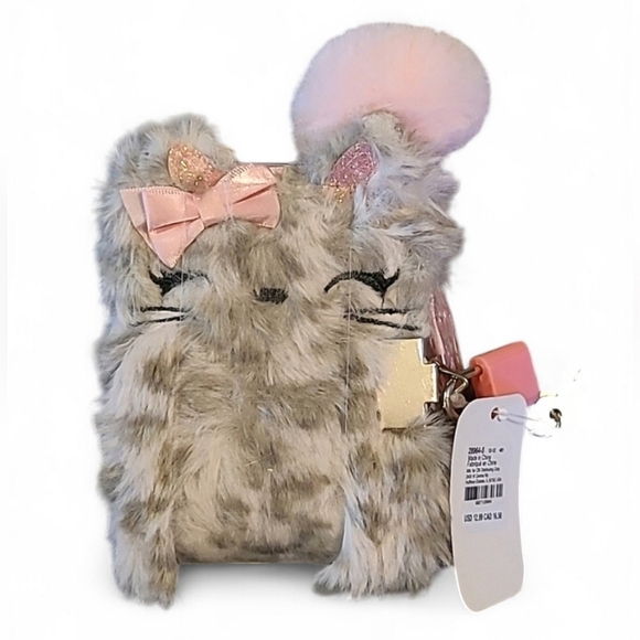 Claire's Girl's Kitty Face Mini Lockable Diary & Puffy Pen! 🩷🐱 - Picture 2 of 11